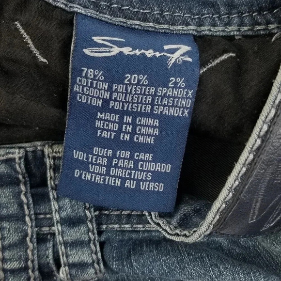 Seven 7 Boot cut Size 10 Women's Blue Denim Jeans - Picture 9 of 10